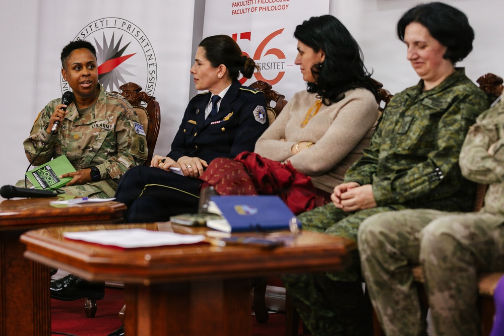 KFOR leaders participate in International Women’s Day panel in Pristina