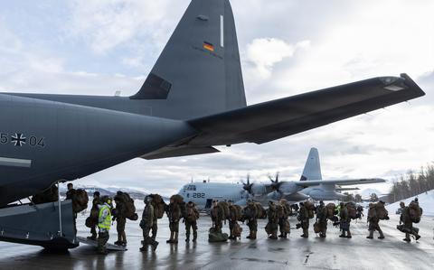 US Marines airlifted into Finland during Arctic exercise in first for NATO Franco-German squadron US Marines airlifted into Finland during Arctic exercise in first for NATO Franco-German squadron