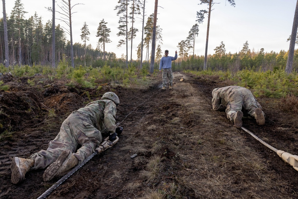 DVIDS – News – Cavalry tradition continues as Soldiers complete spur ride in Estonia 6-9 CAV Soldiers crawl through an Armor Crewman Proficiency Test