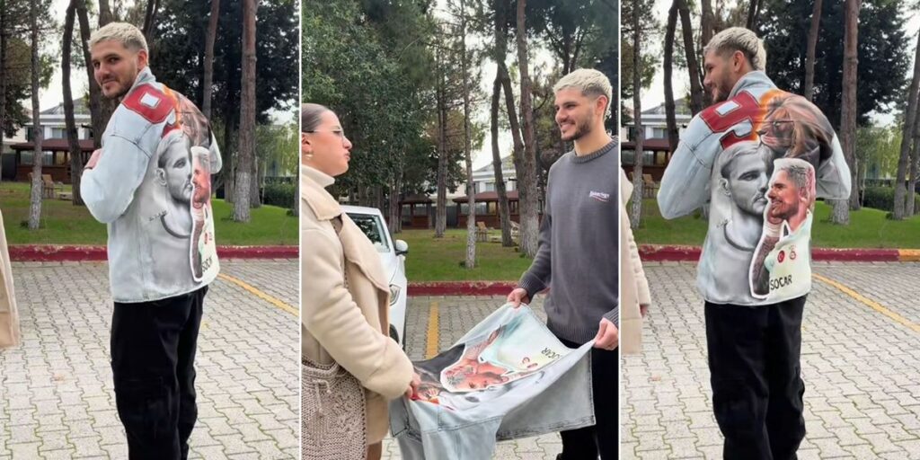 Artist from Kosovo surprises Mauro Icardi - the footballer is amazed by the Albanian talent while accepting the special gift from her