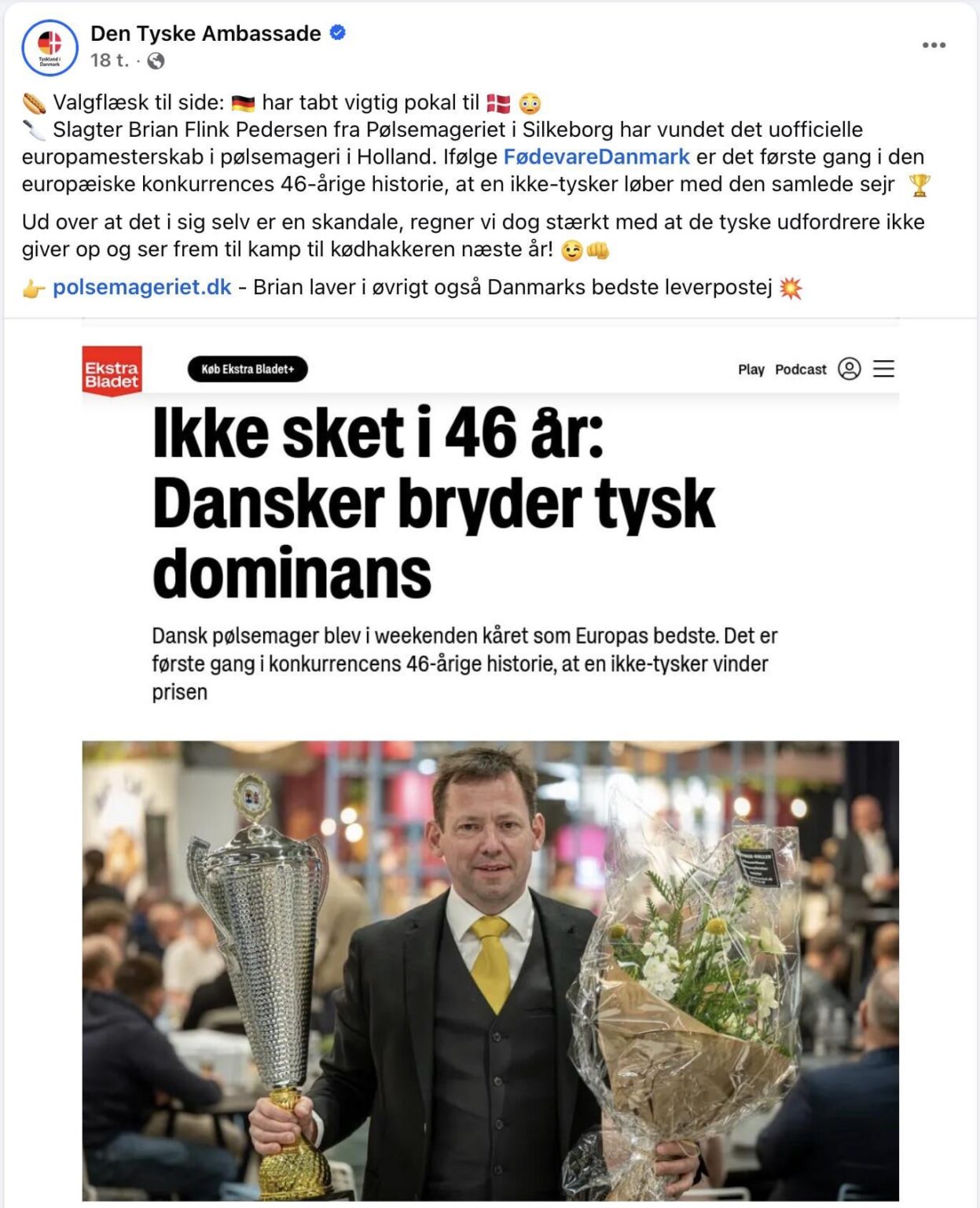 The German admits his defeat!