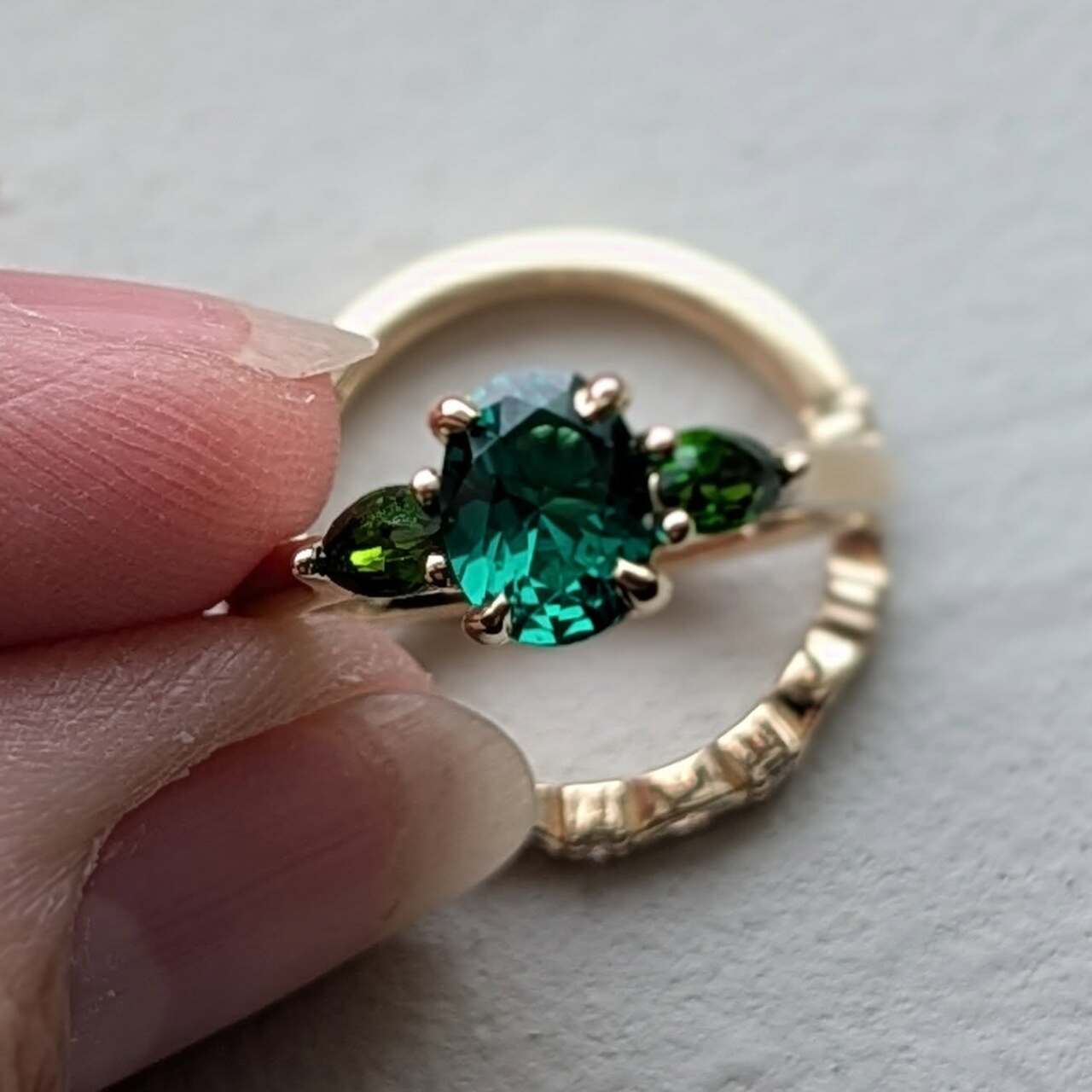 This is what Katie Smith walked out of the store with - two rings, not soldered with mismatched stones.