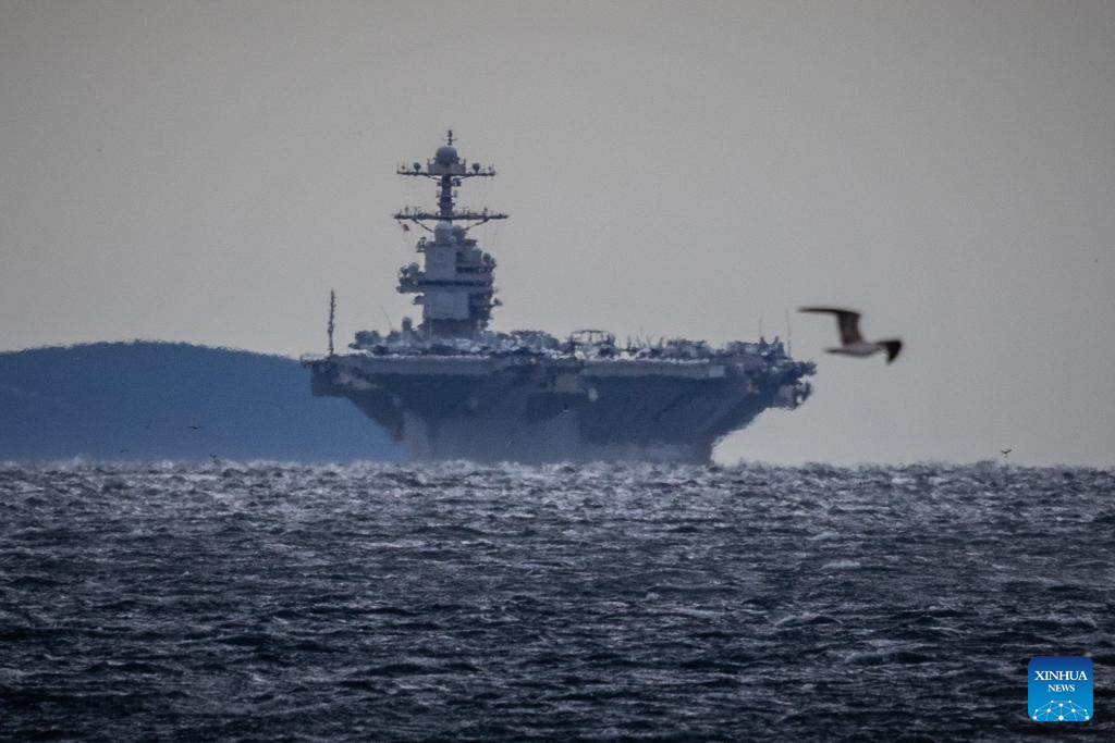 USS Gerald R. Ford aircraft carrier arrives in Split, Croatia-Xinhua