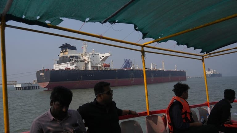 Liberia-flagged tanker Shenlong Suezmax, carrying crude oil from Saudi Arabia,...