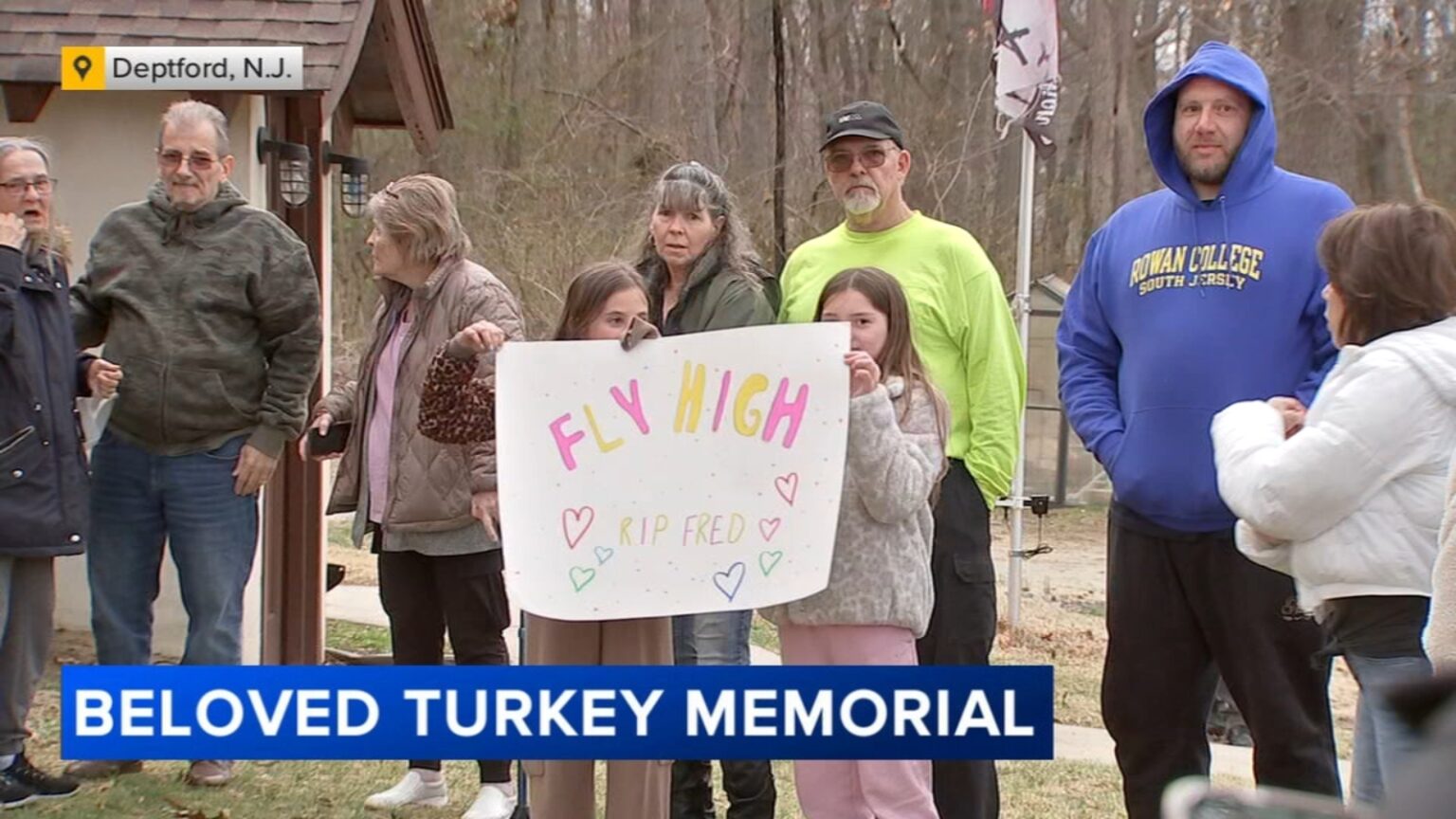 South Jersey community hosts vigil to mourn the loss of beloved wild turkey named 'Fred'