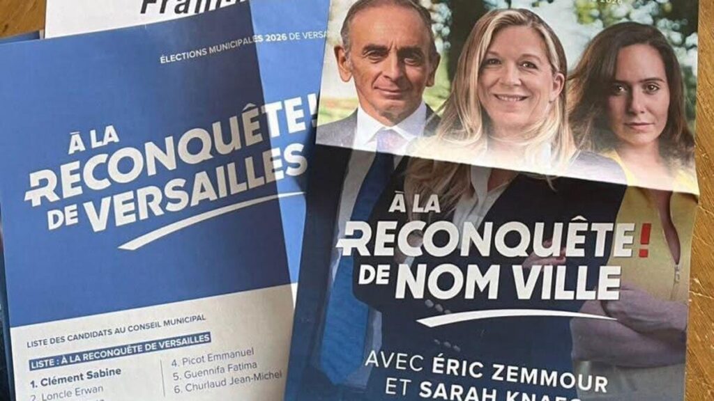 Municipal 2026: “To the reconquest of Nom Ville”, the big blunder on the Reconquest bulletin! bad manners at Versailles