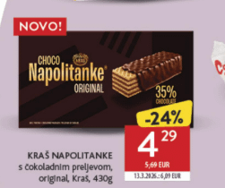 Kraš chocolate wafers were in a 500g package, these new ones are 430g - is my memory serving me poorly?