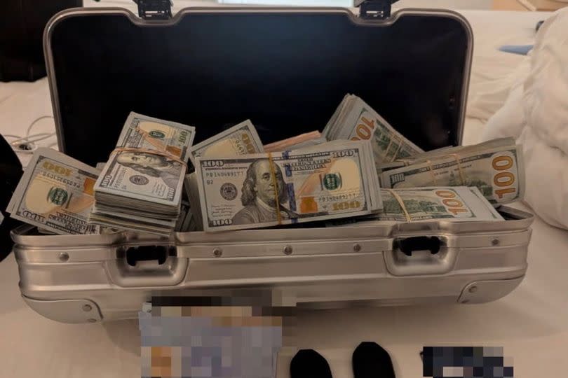 It was also announced by the FBI that they managed to seize a laptop filled with cash and several flash drives