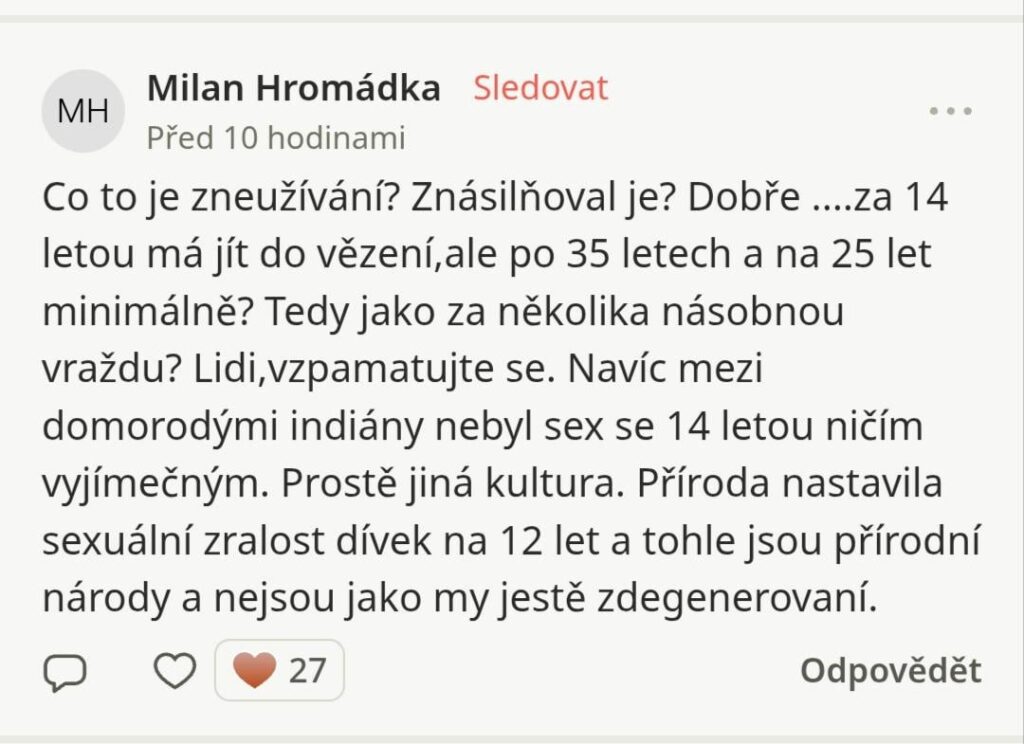 Comment by Mr. Hromádka