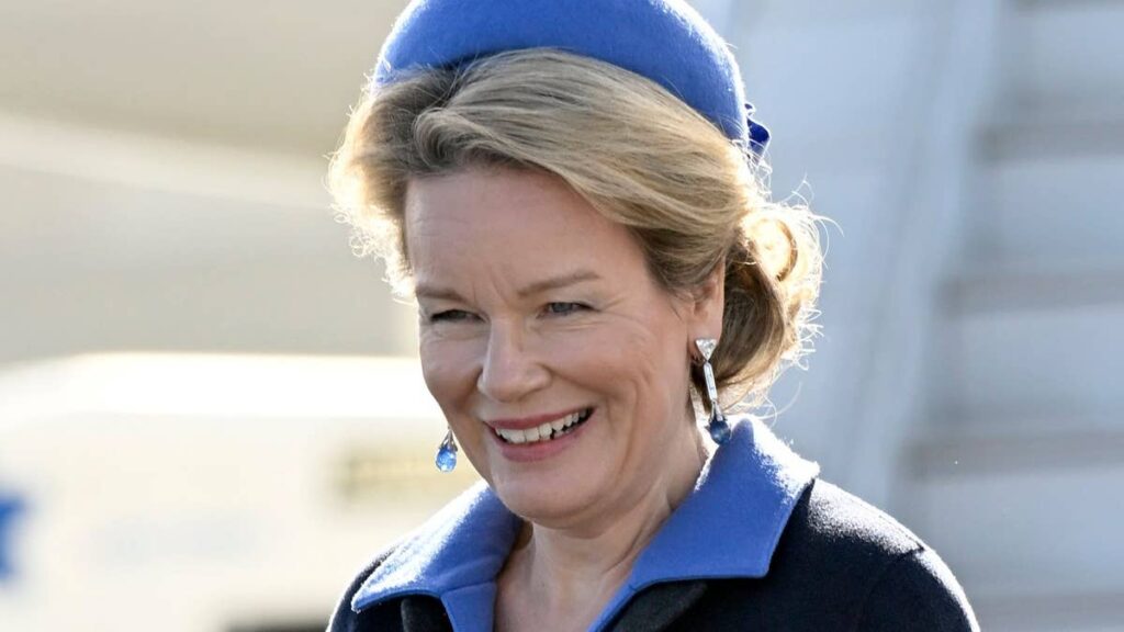 Queen Mathilde's laser-cut Dior gown as she continues state visit to Norway