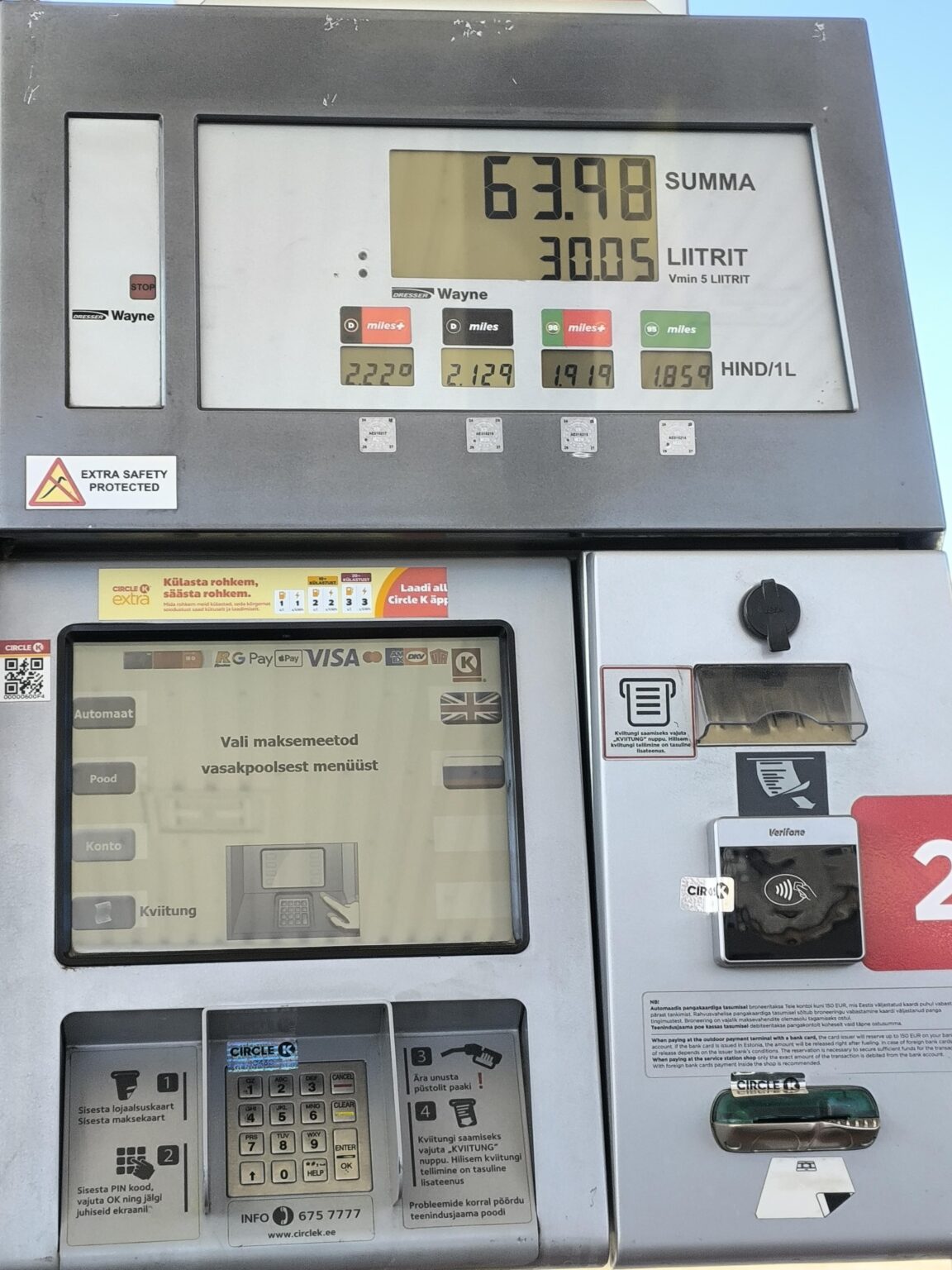 The price of 30 liters of fuel