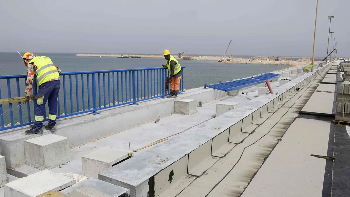 Obras del Puerto Atlántico de Dajla - PHOTO/ARCHIVO