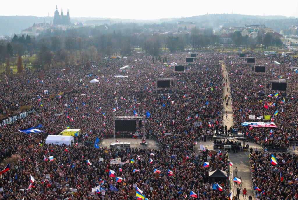 Anti-government protest rally in Prague