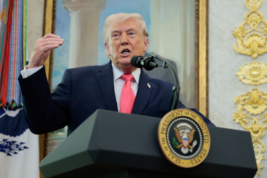 President Donald Trump at the White House in Washington, DC, on Tuesday.