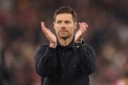 LIVERPOOL, ENGLAND - NOVEMBER 04: Xabi Alonso, Head Coach of Real Madrid, applauds the fans after the team's defeat in the UEFA 