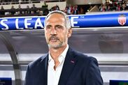 Monaco's Austrian head coach Adi Hutter reacts ahead of the UEFA Champions League, league phase day 2, football match between Mo