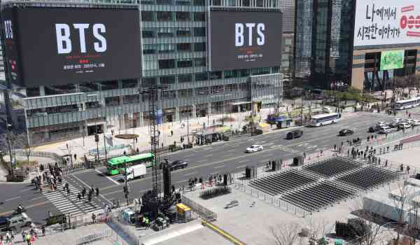 Downtown Seoul on Lockdown for Massive BTS Comeback Concert