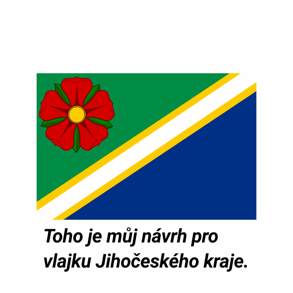 My proposal for the flag of the South Bohemian Region.