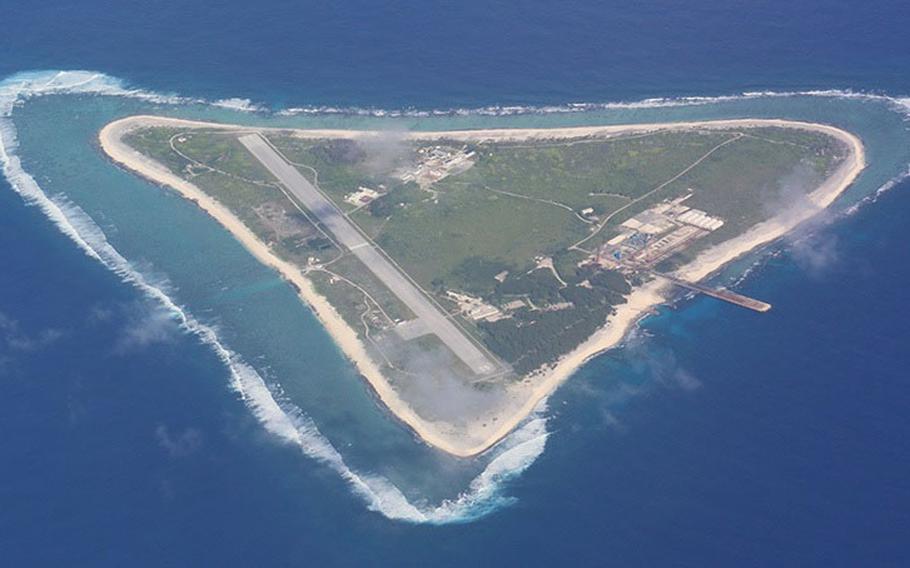 An aerial photo of an island southeast of Tokyo.