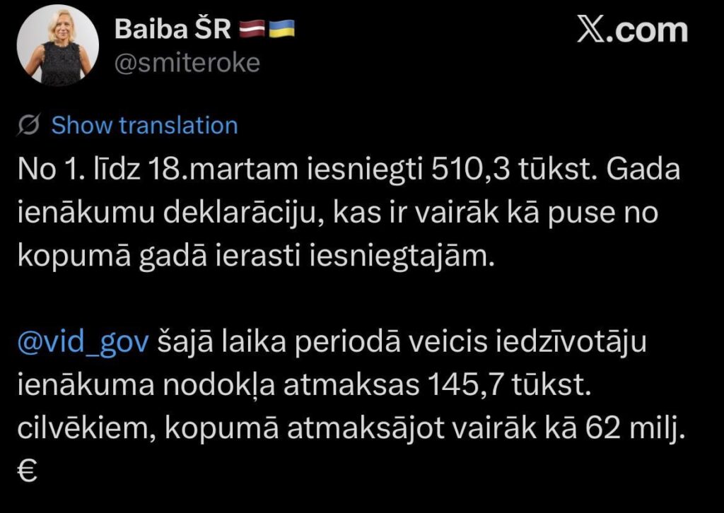 SRS tax refund: Does anyone from the March 1 “front line” have anything moving at all, or is it just a PR show by Šmite-Roķes? SRS tax refund: Does anyone from the March 1 "front line" have anything moving at all, or is it just a PR show by Šmite-Roķes?