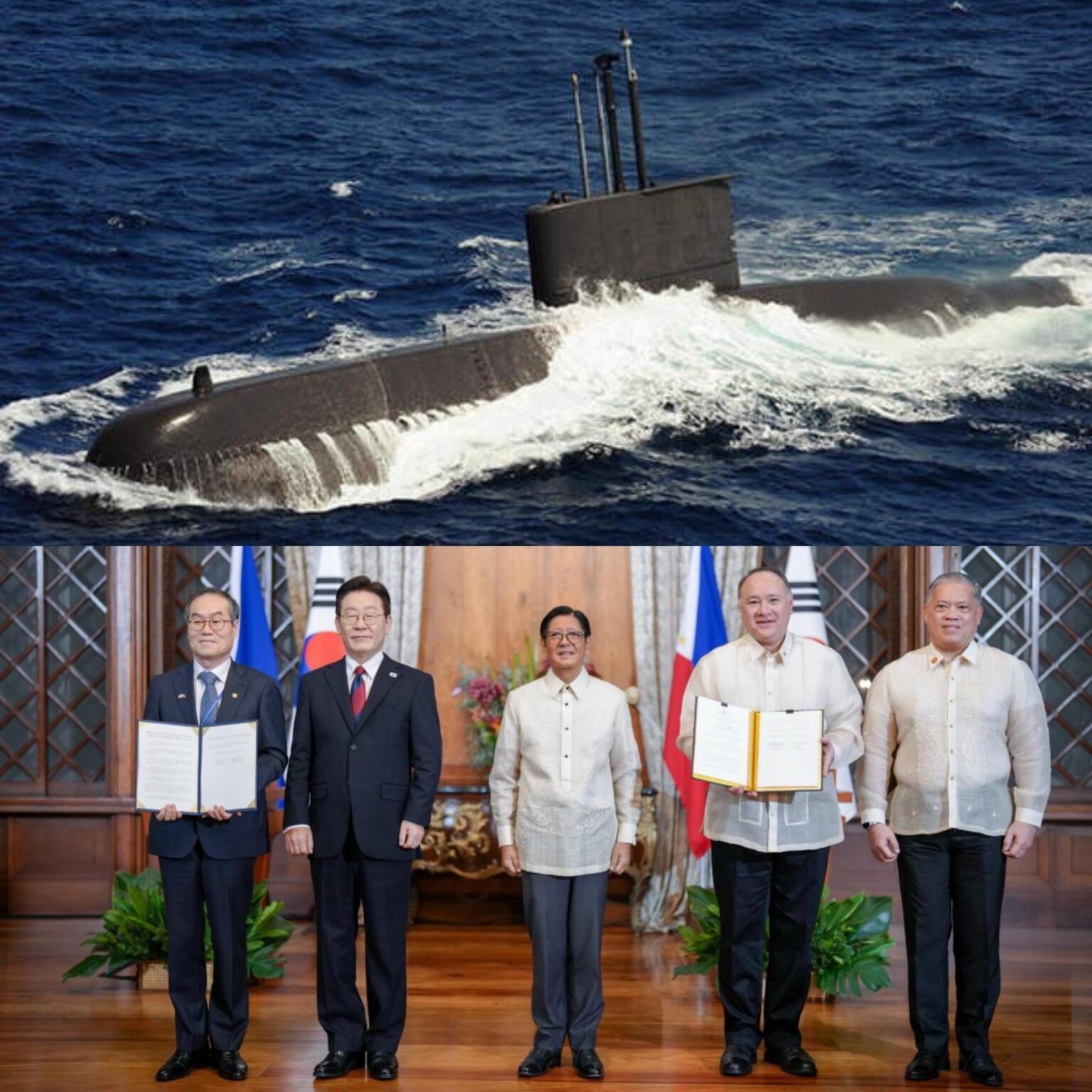 The retired ROKS Jang Bogo (KSS-I) submarine to be transferred to the Philippine Navy, as part of the defense agreement with South Korea.
