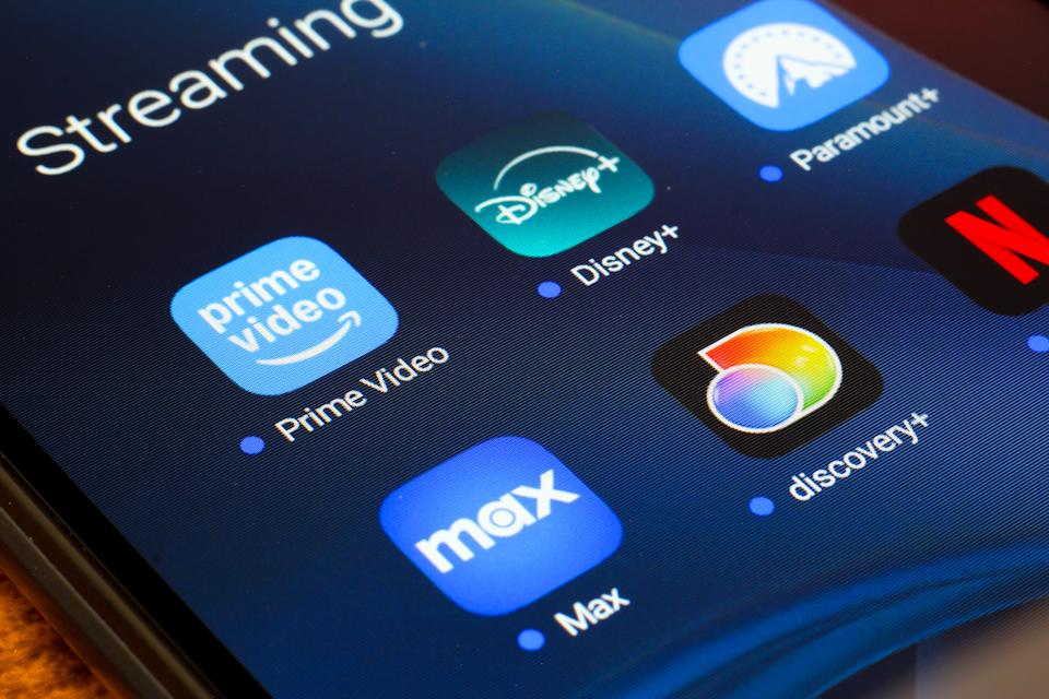 CANADA - 2025/01/18: In this photo illustration, the video streaming apps Netflix, Amazon Prime Video, Disney Plus, Paramount Plus, Max and Discovery Plus seen displayed on a smartphone. (Photo Illustration by Thomas Fuller/SOPA Images/LightRocket via Getty Images)