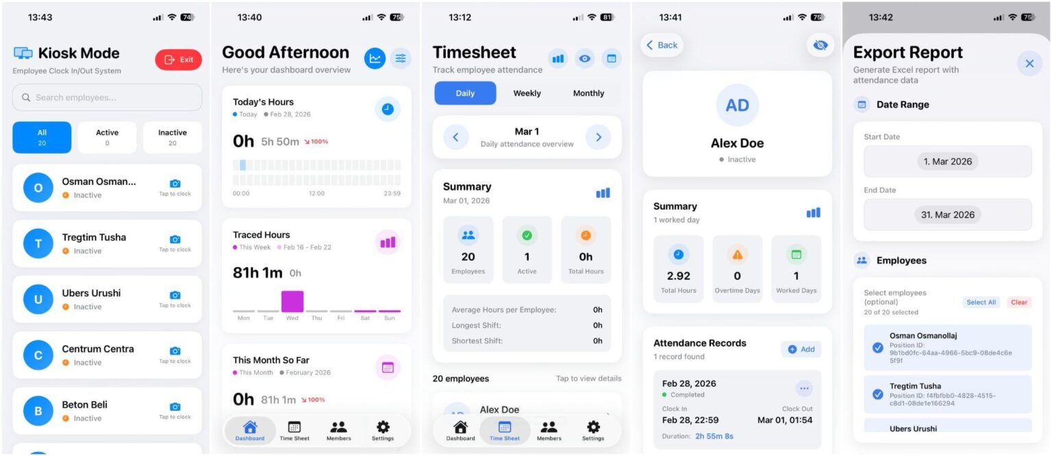 We have developed an application for managing office hours in real time