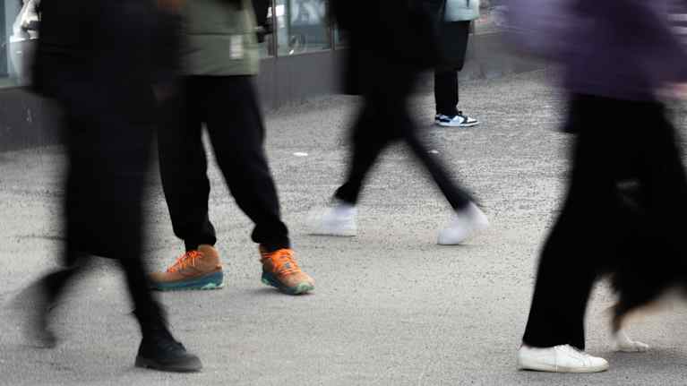 People in the street.
