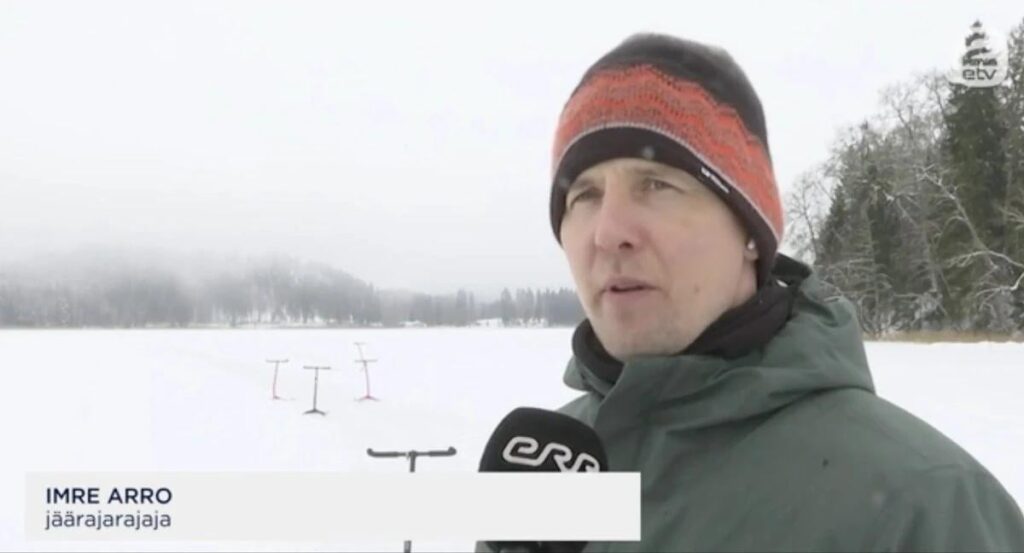 In honor of Mother Language Day. Ice pioneer on the edge of the ice