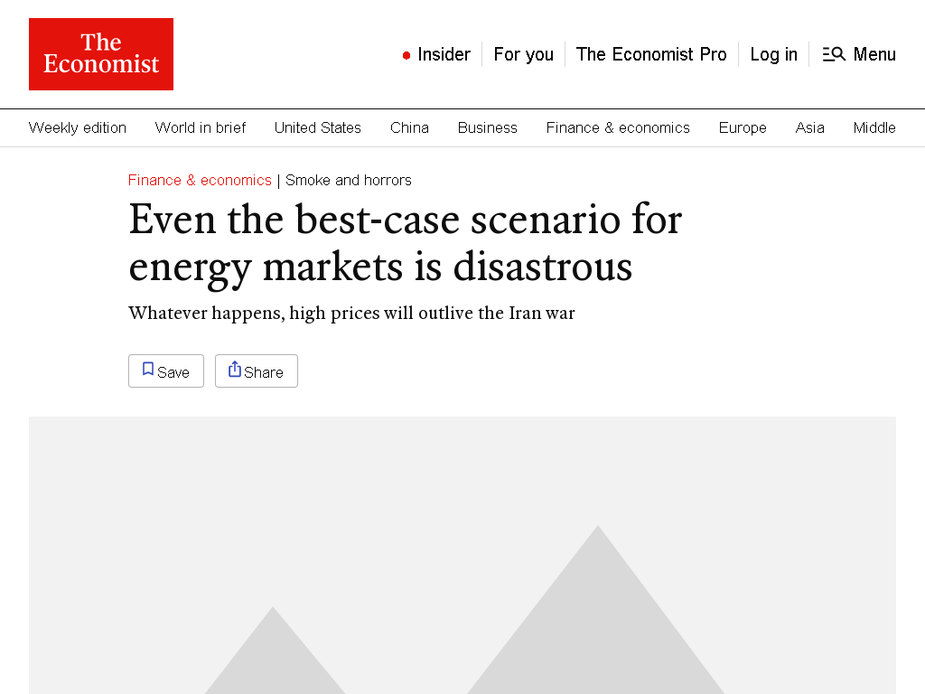 Economist: Even if the war in Iran ends tomorrow without further damage to infrastructure, the price of oil and gas will remain high for months