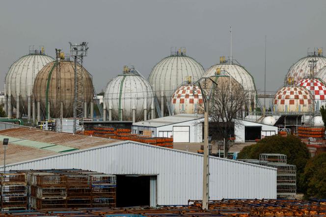 Liquefied petroleum gas (LPG) storage tanks in Pinto, near Madrid, March 5, 2026.