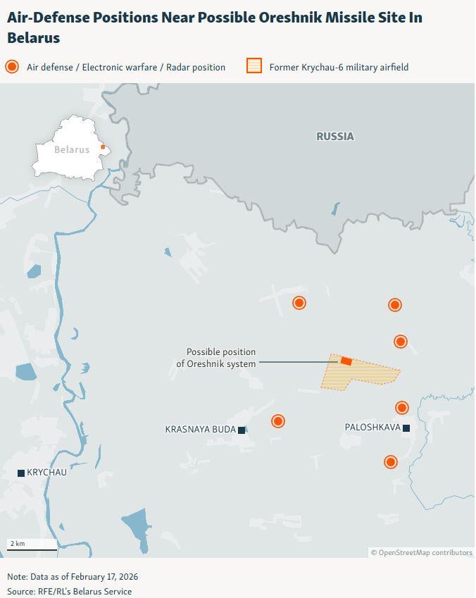 Air Defenses Add To Evidence Of Russian Oreshnik Missile Deployment In Belarus