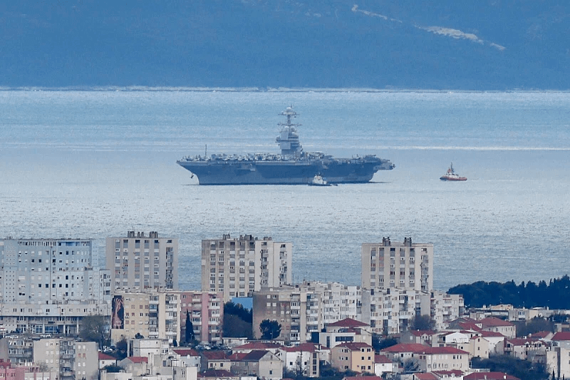 The U.S. Navy’s 6th Fleet aircraft carrier, USS Gerald R. Ford, has arrived in Split