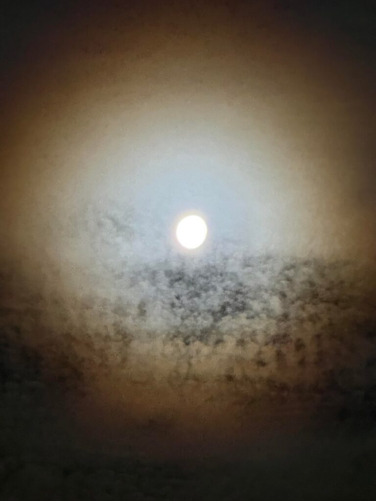 Tonight’s moon has a lunar corona.