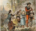 The Pied Piper leads children to their deaths with his beautiful song. (Credit: Carl Offterdinger)