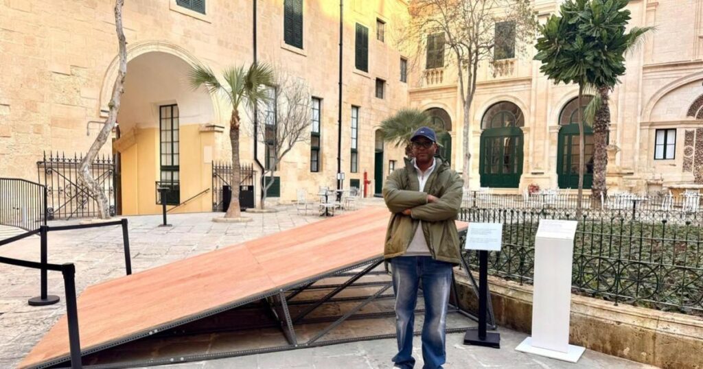 The war halted shipment of his art. Biennale won't accept his alternative work