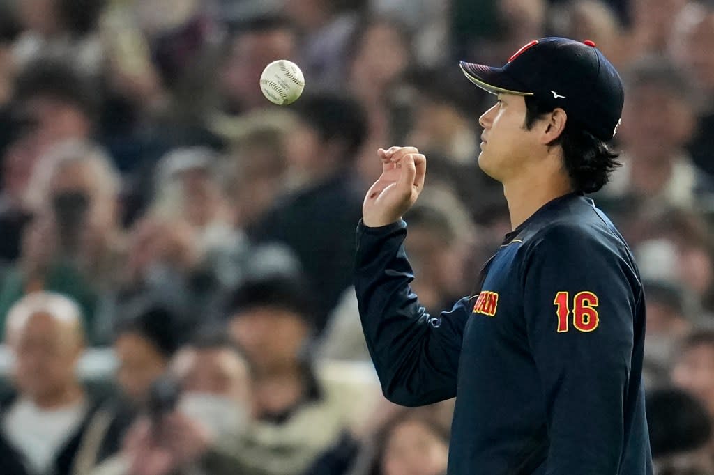 Shohei Ohtani of Team Japan looks on during the 2026 World Baseball Classic Pool C game between Czechia and Japan at Tokyo Dome on March 10, 2026 in Tokyo, Japan. Getty Images