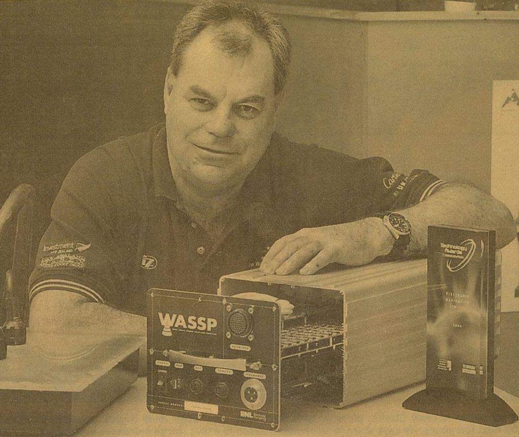 Former CEO Mike Hodson with 1st Generation Wassp // Supplied