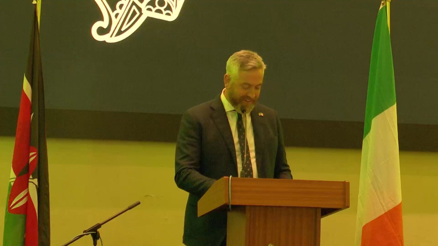 Ireland’s Minister of State for Nature, Heritage and Biodiversity, Christopher O’Sullivan, has commended the growing partnership between Kenya and Ireland, emphasising that the collaboration extends beyond political engagement to encompass development, trade, tourism, education, and people-to-people exchanges. Speaking during the St Patrick’s Day celebrations in Kenya, O’Sullivan thanked attendees, highlighting the enduring friendship and shared values between the two nations. | Kenya News Agency Ireland’s Minister of State for Nature, Heritage and Biodiversity, Christopher O’Sullivan, has commended the growing partnership between Kenya and Ireland, emphasising that the collaboration extends beyond political engagement to encompass development, trade, tourism, education, and people-to-people exchanges. Speaking during the St Patrick’s Day celebrations in Kenya, O’Sullivan thanked attendees, highlighting the enduring friendship and shared values between the two nations. | Kenya News Agency