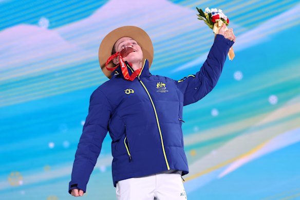 Tudhope after winning his bronze medal at the 2022 Beijing Games.