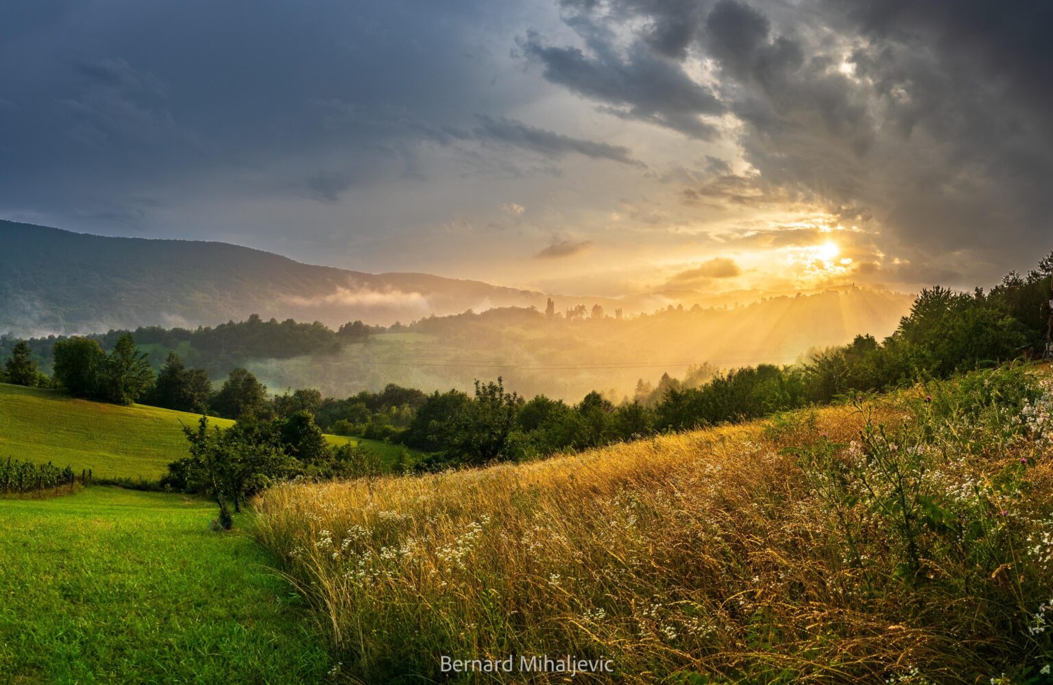 Žumberak, rain and sunset. One of the favorite parts of our beautiful home.