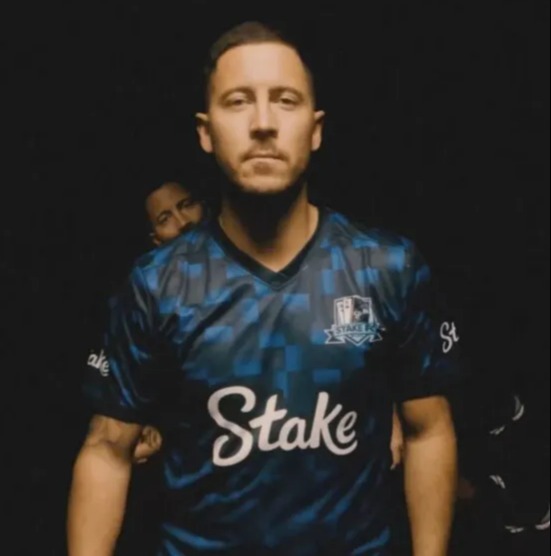 Eden Hazard in his promotional video for Stake