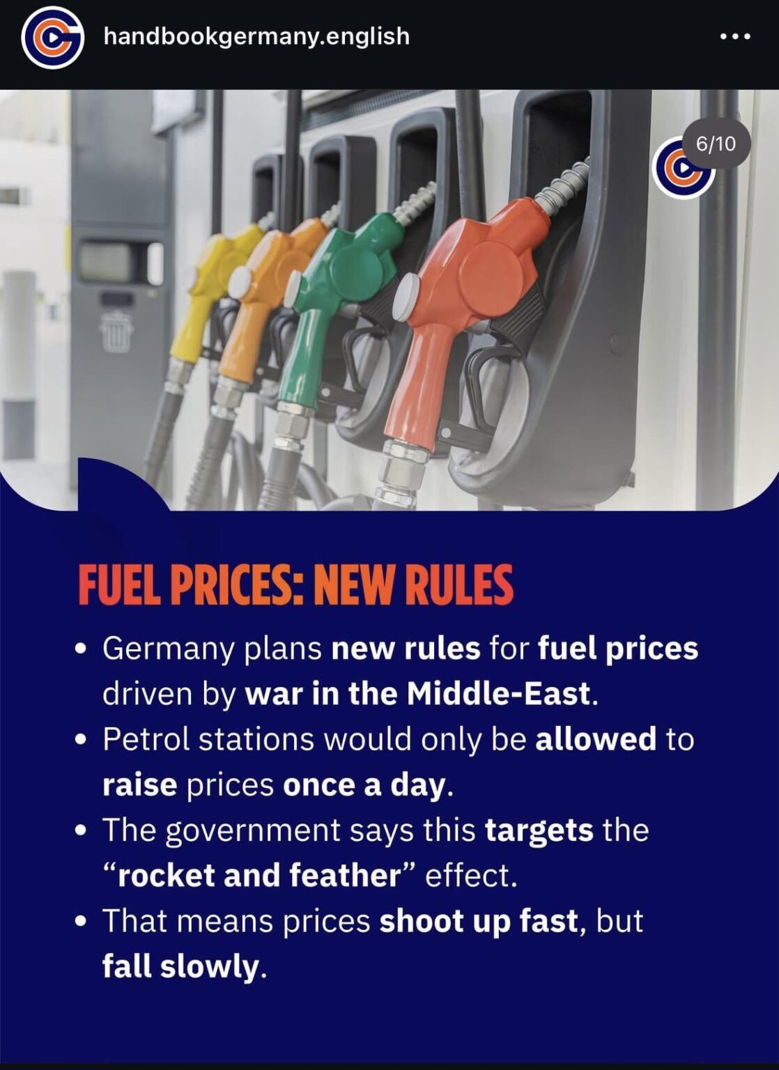 New rules for fuel prices New rules for fuel prices