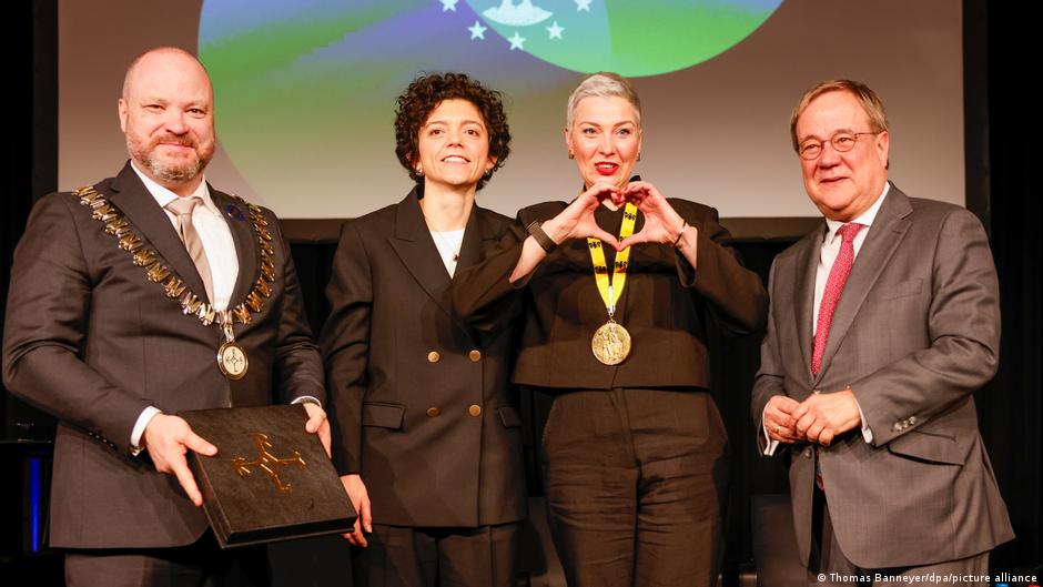 Belarus' Kolesnikova receives Charlemagne Prize in Germany