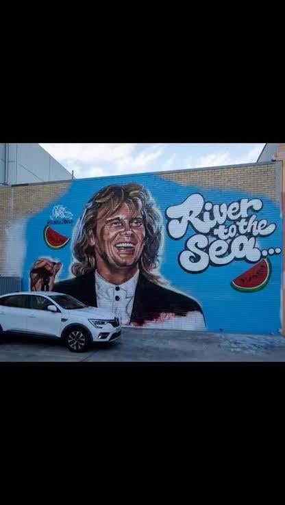 In Brisbane, after the slogan "from the river to the sea" was banned