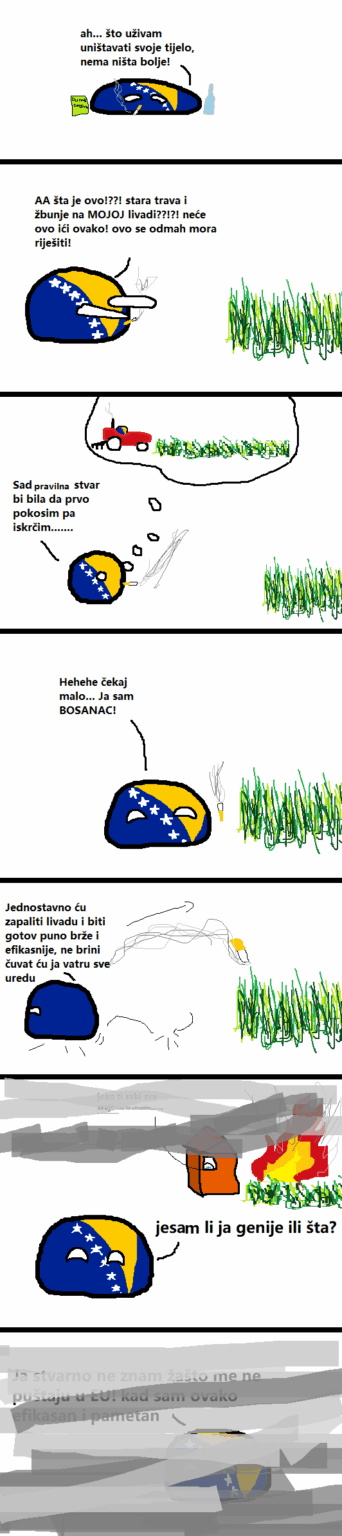 Grass burning season in Bosnia and Herzegovina!