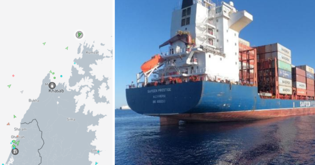 Malta-flagged container ship hit by missile in Strait of Hormuz
