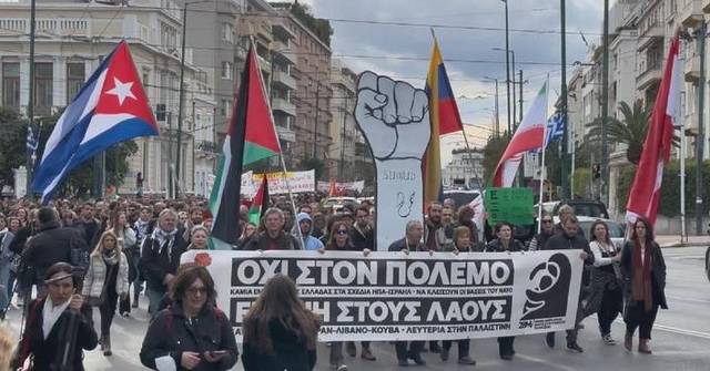 Thousands protest across Greece against war in Iran