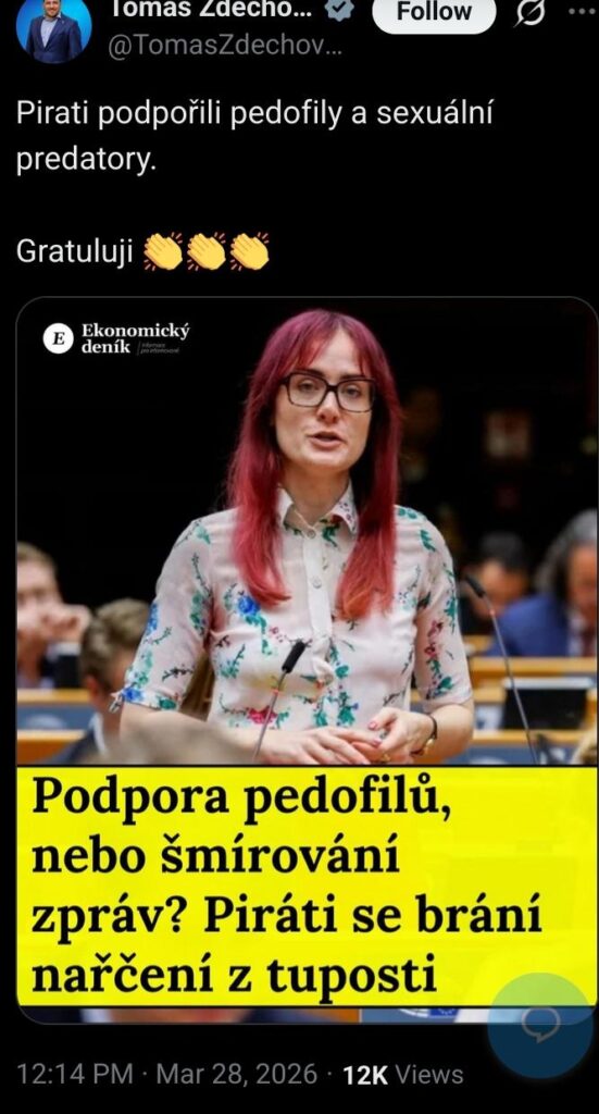 Manipulation as only Zdechovský can do