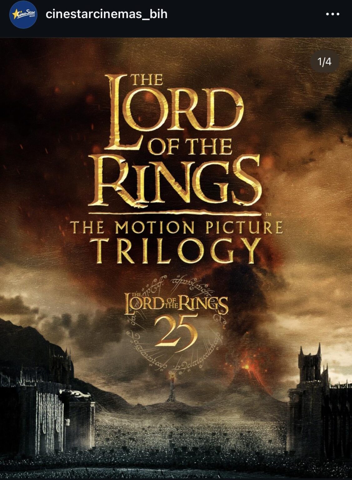 PSA for fans: The Lotr trilogy will finally be shown in Cinestar cinemas
